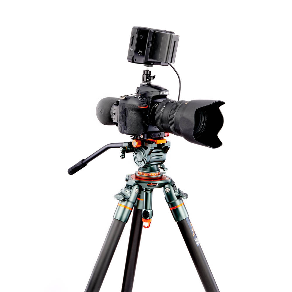 75mm Half Bowl in use with Tommy tripod (not included) and the AirHed Vu (not included)