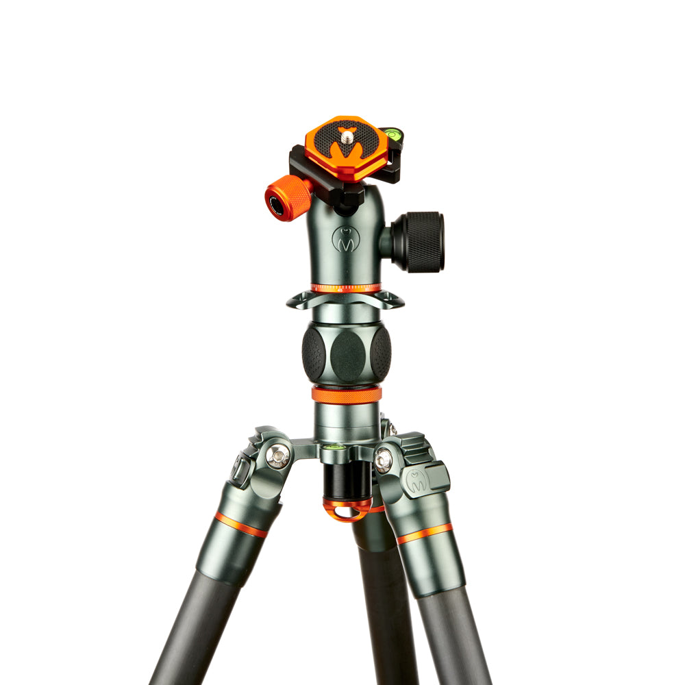 Tri-mount and AirHed for a slightly taller low-level/table-top tripod.