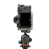 L-bracket Zelda in Grey with Nikon in portrait mode